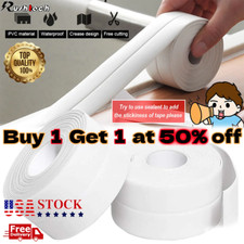 2PVC Self Adhesive Caulk Sealing Strip Tape Kitchen Wall Sink Toilet Bathroom