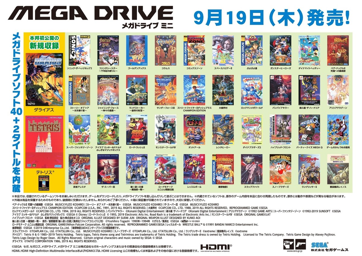 Mega Drive Mini SEGA W Ver Controller 2 Set 16 bit Vintage Game