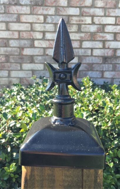 Wrought iron Composite Post  Decorative  Triad Spear Top  