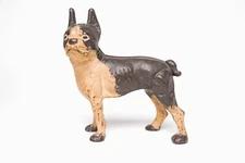 *RARE* Vintage 10"x8 3/4" Cast Iron BOSTON TERRIER FACING LEFT - Hubley DoorStop