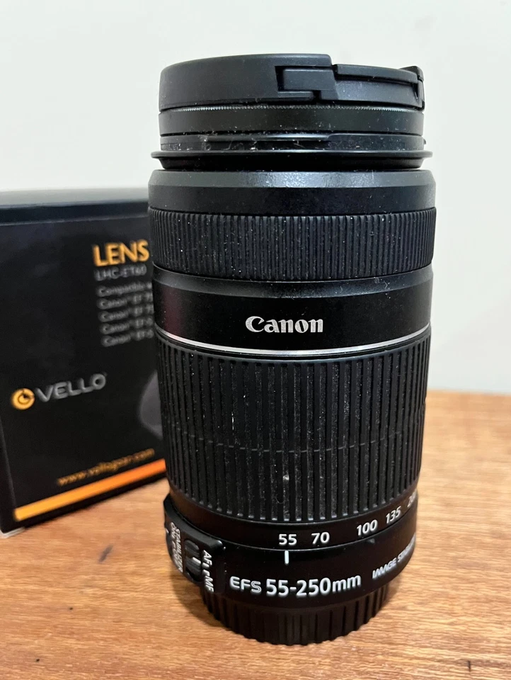 Canon EF-S 55-250mm f4-5.6 IS II With 58mm UV Protector And Lens Hood LHC-ET60 - Image 3 of 4