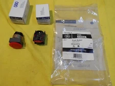 GENERAL ELECTRIC PUSH BUTTON SWITCH 080QRER & CONTACT BLOCK 080BF01V