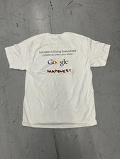 Vintage Where 2.0 Conference Google MapQuest Tee Shirt LARGE Bay Area Tech Promo
