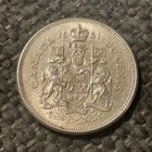 1961 Canada  Half Dollar  Coin