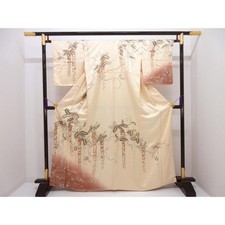 Authentic Visiting Kimono with Yuzen Gold Embroidery 246-000-445-9279