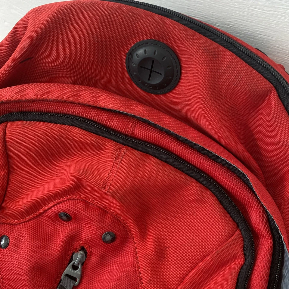 Vintage Y2K Oakley Flak 2.0 Red Tactical Backpack Slot Pack Padded RARE Bag - image 3 of 4