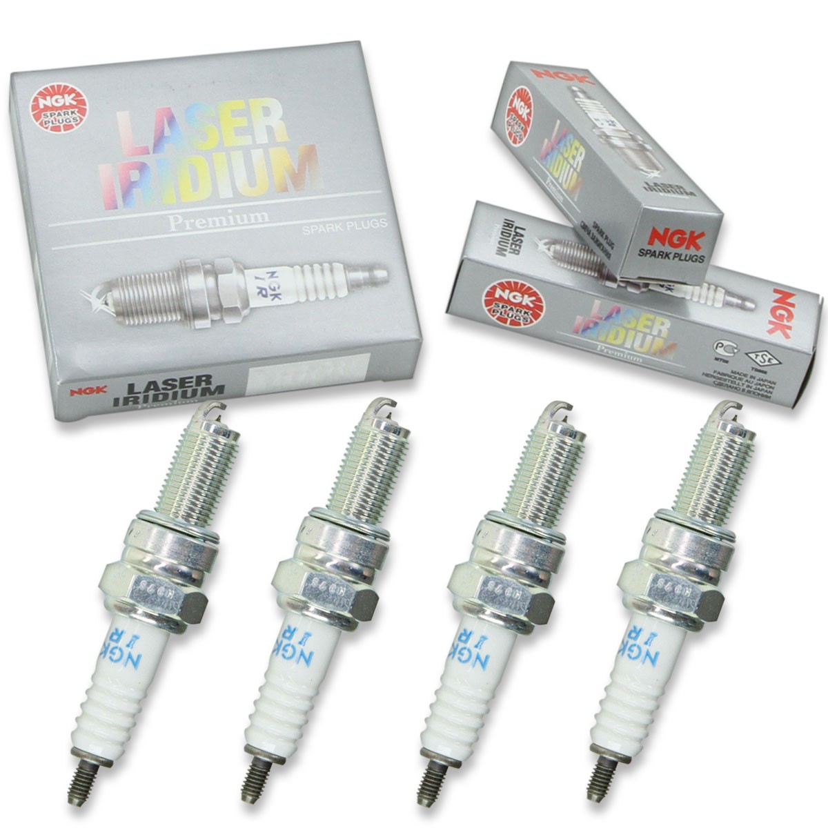 4pcs 08-13 Kawasaki KLE650 Versys NGK Laser Iridium Spark Plugs 649cc 39ci sg