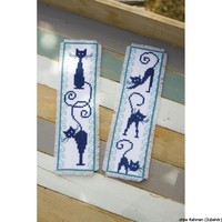 "Vervaco Lesesezeichen Stickset \"FröHliche Katzenbande\", 2Er Set, ZäHlmuster"