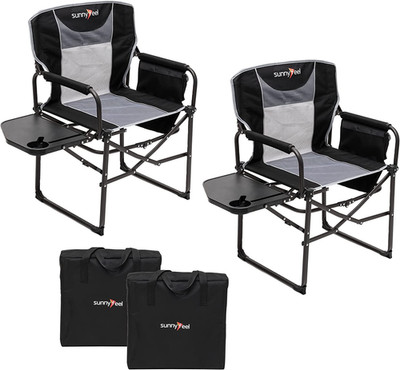 Camping Directors Chair, Heavy Duty,Oversized Portable Folding Chair with Side T