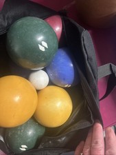 Vintage Sportcraft BOCCE Ball Set with Pallino Ball, and Storage carrying Bag