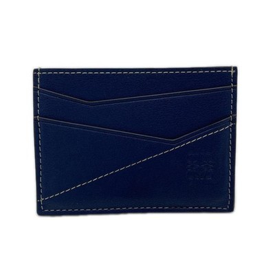 LOEWE Puzzle Card Holder Navy Leather Compact Wallet AB Used | eBay