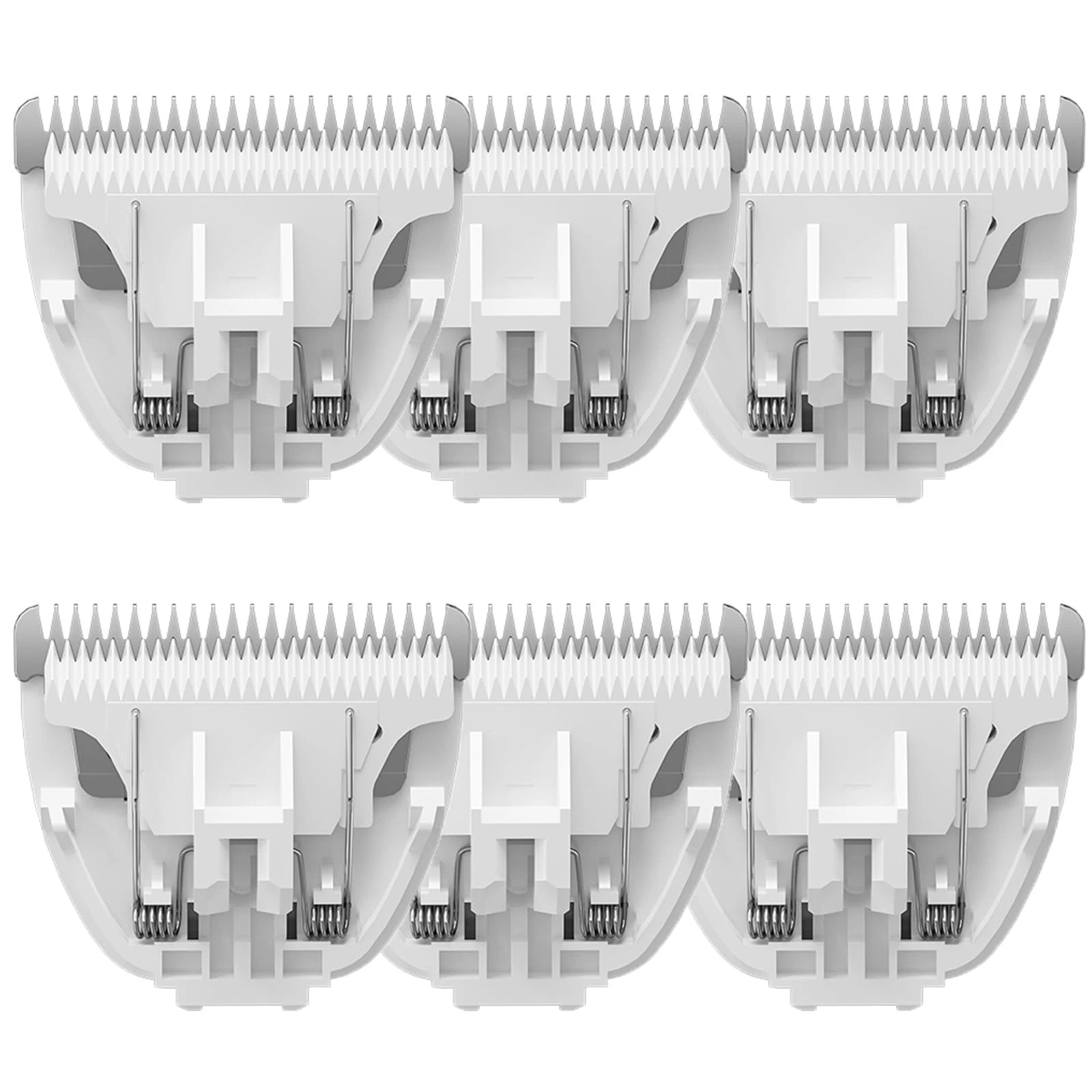 Replaceable Pet Dog Grooming Ceramic Blades, 6 Pack Detachable Pet Clipper Bl...