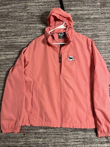 The Black Dog Womens Rain Jacket Full Zip Polyester Hooded Windbreaker Pink XL - Picture 18 of 22