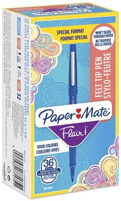 Paper:Mate Faserschreiber Flair Original blau 36 Stifte