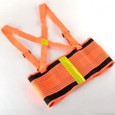 Reflective Safety Orange Large Work Lift Back Brace Lifting Support Weight Belt