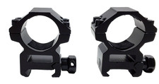 Rifle Scope Rings Medium Rise 1" Heavy Duty Black Aluminum 1 Inch Hexagon Shape