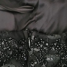 Stretch Lace Layered Ruffle Mini Romper Dress Black Sparkle Glamorous Edgy Chic