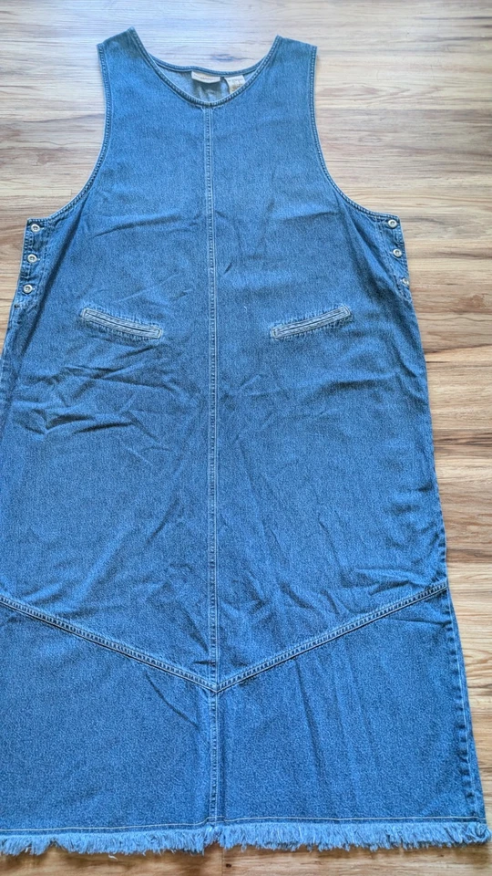 Maxi Vestido Vintage Expressions Plus Denim Para Mujer 1X Azul Jean Teacher Cottagecor Foto 3 de 4