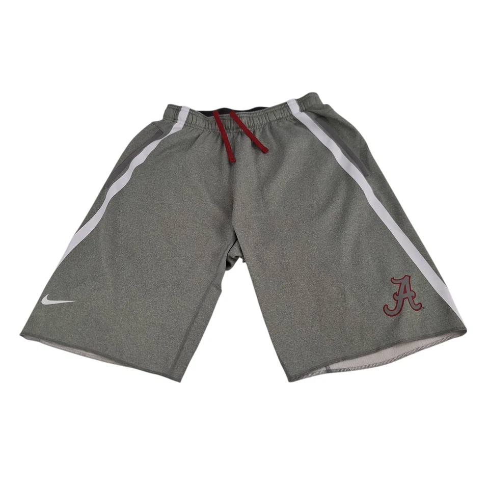 Nike Alabama Crimson Tide Therma-Fit Mens Medium Gray Shorts Roll Tide Spellout - Image 4 of 4