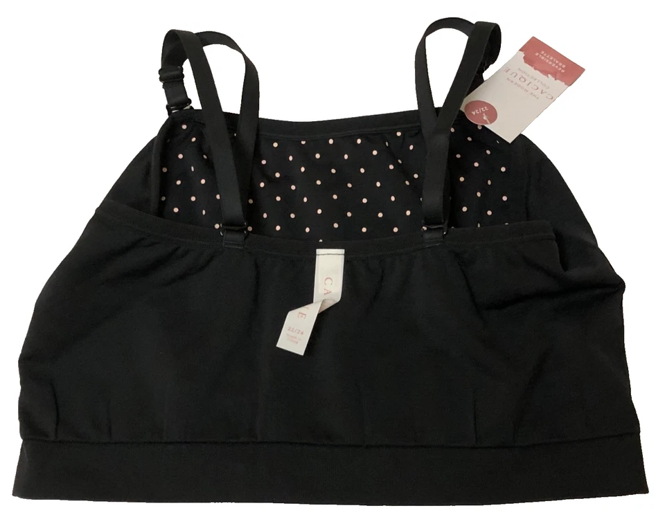 NWT Cacique "Modern Collection" Reversible Bralette Black/Polka Dots, band 22/24 - Image 4 of 4