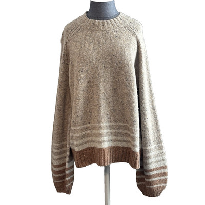 NWT SmartWool Womens Cozy Lodge Ombré Sweater XL Merino Wool Blend Neutral Layer