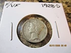 1928-D MERCURY SILVER DIME F/VF       BB