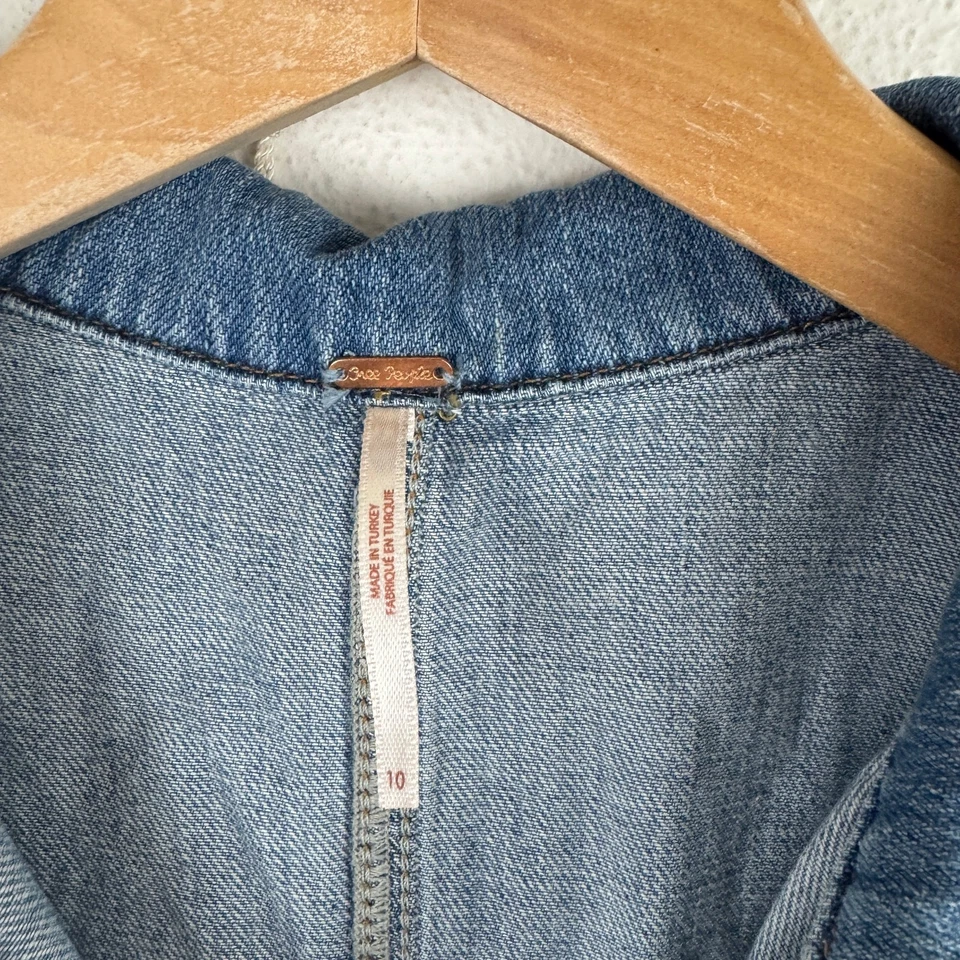 Macacão jeans Free People Unchained Melody 10 retrô - Imagem 3 de 4