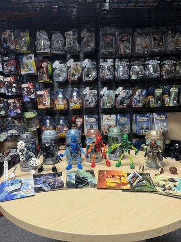 Lego Bionicle TOA MATA Set of 6 w/ Instructions, Posters & Canisters RARE