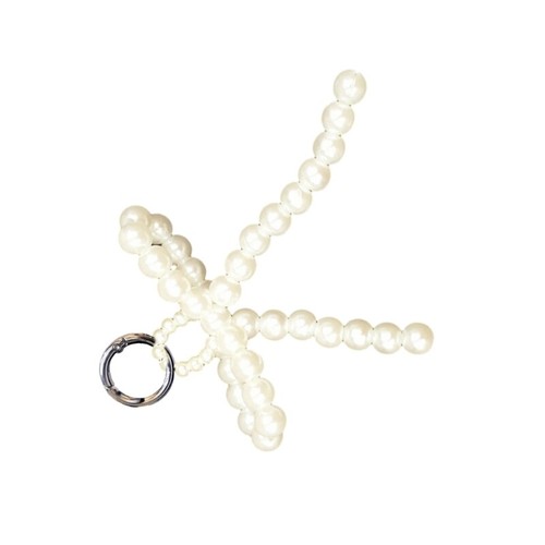 Pearl Beaded Bowknot Keychain Ornament Handbag Charm Pendant for Girls Women - Zdjęcie 5 z 11