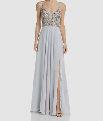 aqua v neck chiffon dress Anewsta Elegant Aqua Chiffon V-Neck Beaded Embroidered Floral Dress, Plus  Size Fall