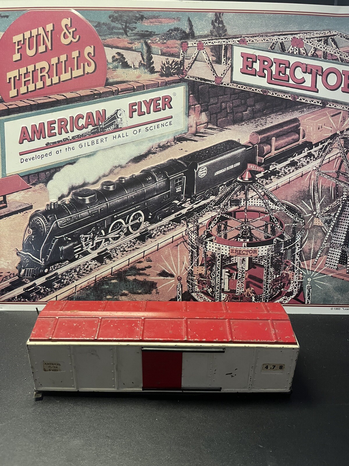 AMERICAN FLYER PREWAR METAL 478 BOXCAR KITBASH TRACKSIDE CAR BUILDING