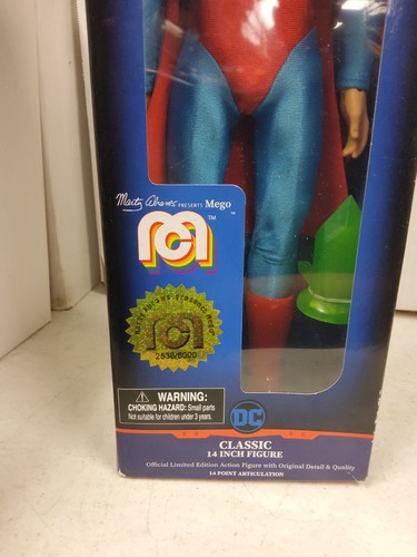 SUPERMAN Mego Classic 14" Limited Edition Action Figure Numbered 2538/8000 - Picture 3 of 6