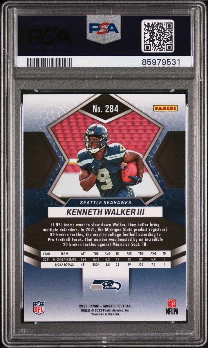 10枚限定 Kenneth Walker III 直筆サインカード PSA 8
