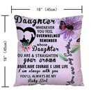 To My Daughter Gift Pillow Case Cover 18 x  18 Brave Courage Love Life  — photo 6