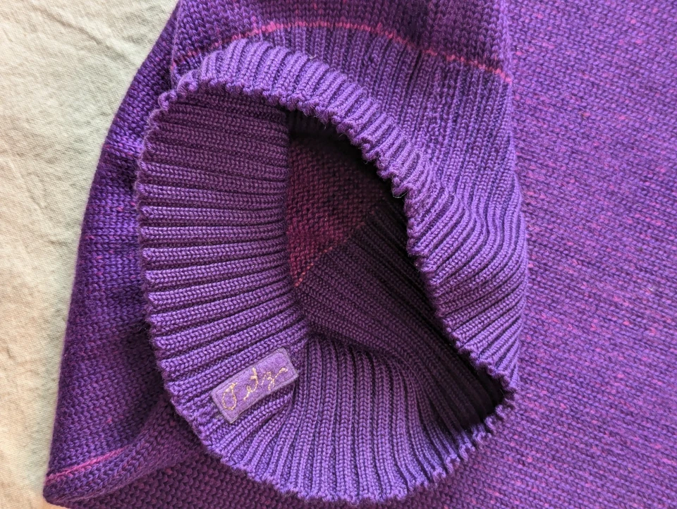 O'Shea Knitting Mills Chicago 1920s Purple Wool Athletic Sports Knit Sweater SM - Image 3 of 4