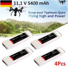 4 Stück 11.1V 5400mAh LiPo-Akku Batterie für Yuneec Q500 4K Typhoon Quadcopter