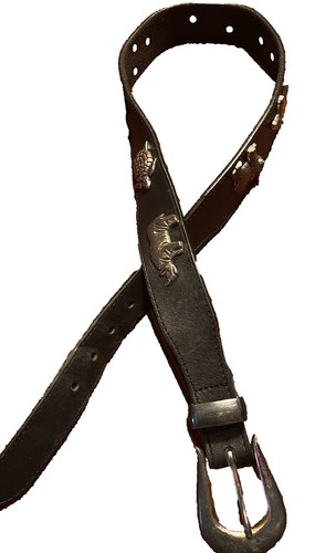 Brighton Belt Tweed Insert HEART Buckle Size 28 C5108 Made  display picture 2