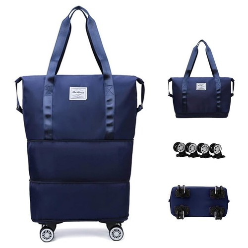 26Inch Large Expandable Wheeled Duffle Bag Foldable Rolling Travel Suitcase - Picture 30 of 64