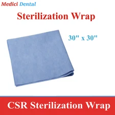 Dental Medical XL Autoclave CSR Wrap Sterilization Wrap, 30" x 30",  400/cs TIDI