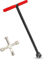 16 Inch Water Meter Key with 4 Way Multi-Functional Water Utilities Key Contract