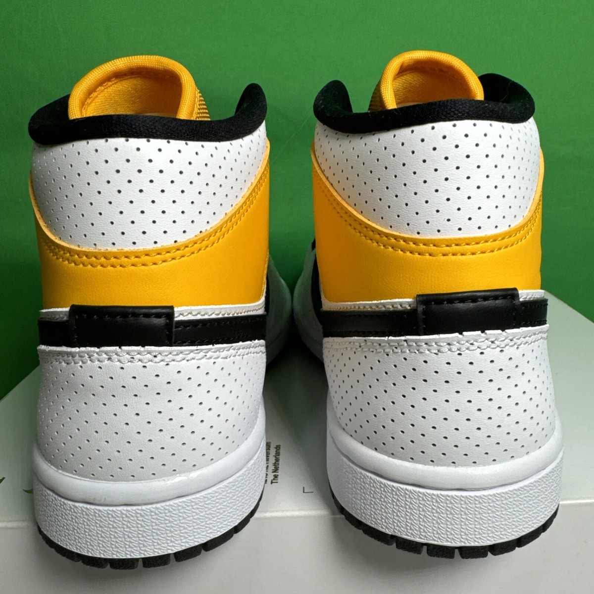 Size 7 - Air Jordan 1 Mid Perforated - White University Gold