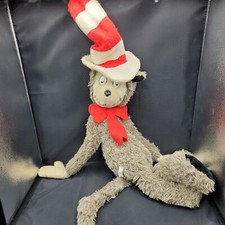 Cat in the Hat Gray Plush 17" Dr Seuss Vintage Eden 1979 used Toys Vintage