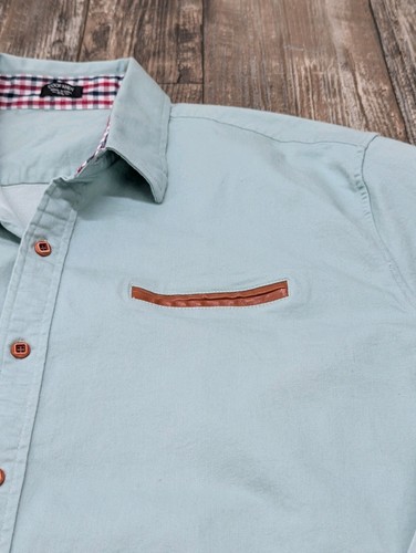 Coofandy Mens 2XL Mint Green Button Up L/S Collared Flip Cuff Shirt 💚💚💚💚💚💚 - Picture 5 of 13