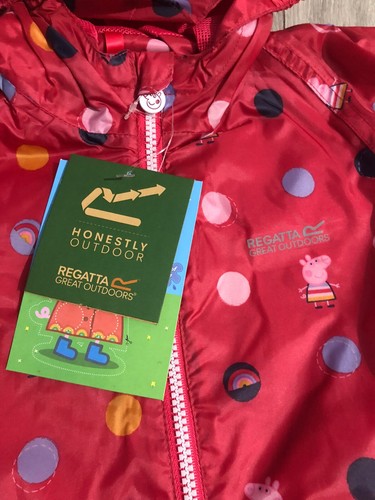 Regatta Peppa Pig Pobble Print Waterproof Zip Up Puddle Suit 18-24 Months - Picture 2 of 7