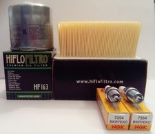 Service Kit For BMW R1100S (1999 to 2003) Oil Filter, Air Filter and Spark Plugs
