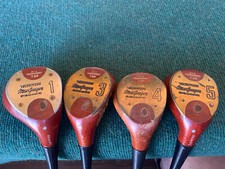 RARE MACGREGOR TOURNEY EYE-O-MATIC PERSIMMON T85 WOOD SET - RH, 1,3,4 5, Stiff