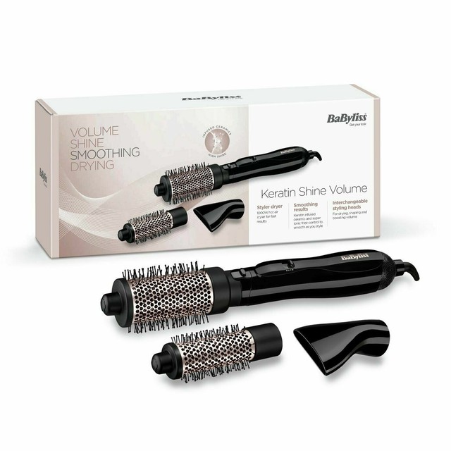 BaByliss 2993ksu Keratin Shine Volume Hot Air Styler Soft Bristle Brush