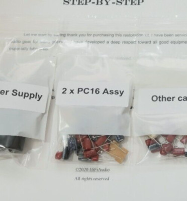 Dynaco PAT-4 PreAmplifier PC-16 Restoration Kit repair service recap capacitor