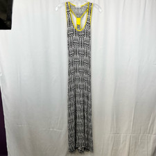 Calvin Klein Womens Tank Dress Multicolor Geometric Racerback Maxi Sleeveless 2