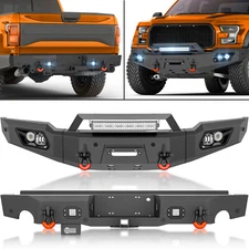 Rear /Front Bumper W/ Sensor Holes & D-rings For 2017-2020 F150 F-150 SVT Raptor